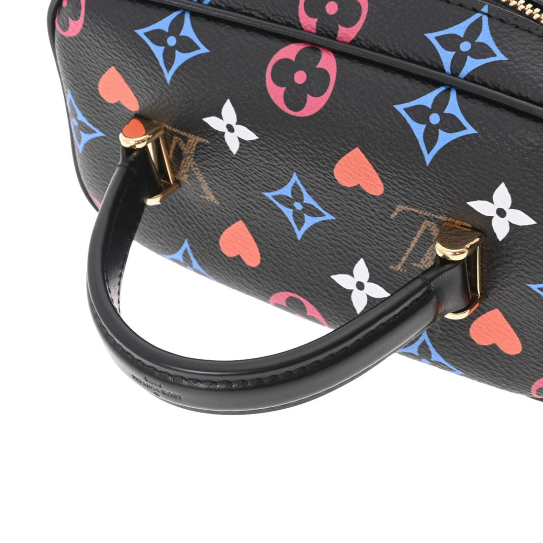 LOUIS VUITTON Monogram Game On Vanity PM Noir M57482 Women's Canvas Bag