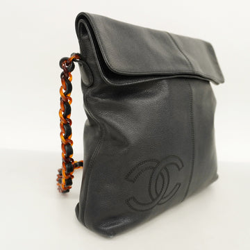 ChanelAuth  Shoulder Bag Women's Leather Shoulder Bag Black