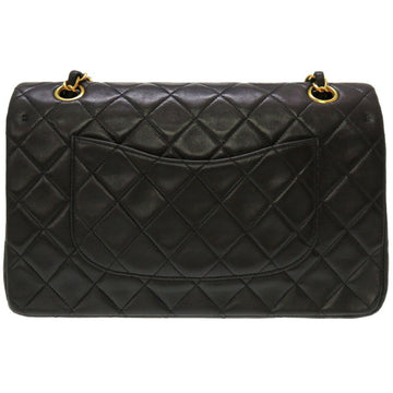 Chanel Matelasse Lambskin Black Double Flap No.4 Gold Chain Shoulder Bag