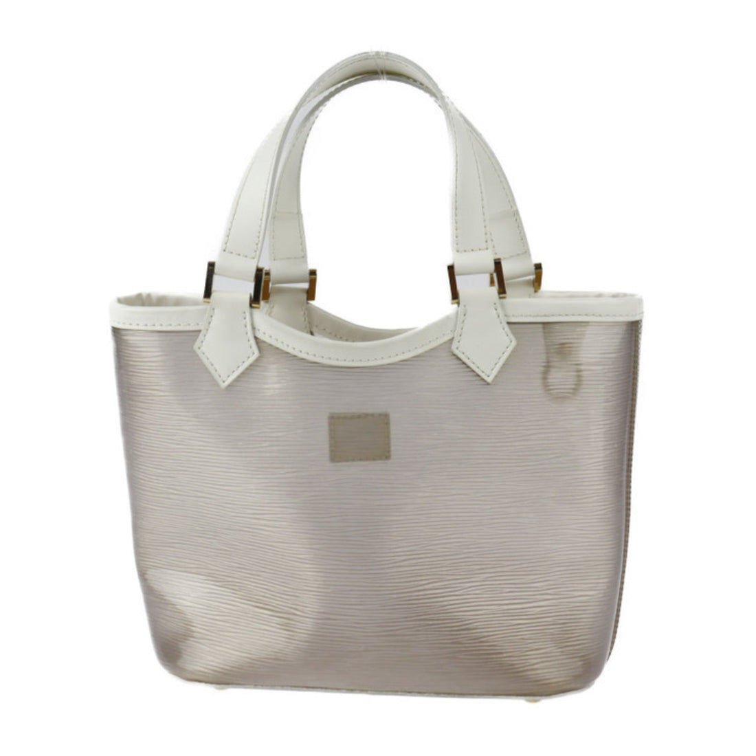 LOUIS VUITTON Mini Lagoon Bay Epi Plage Handbag M92263 PVC Leather Greige White Gold Hardware