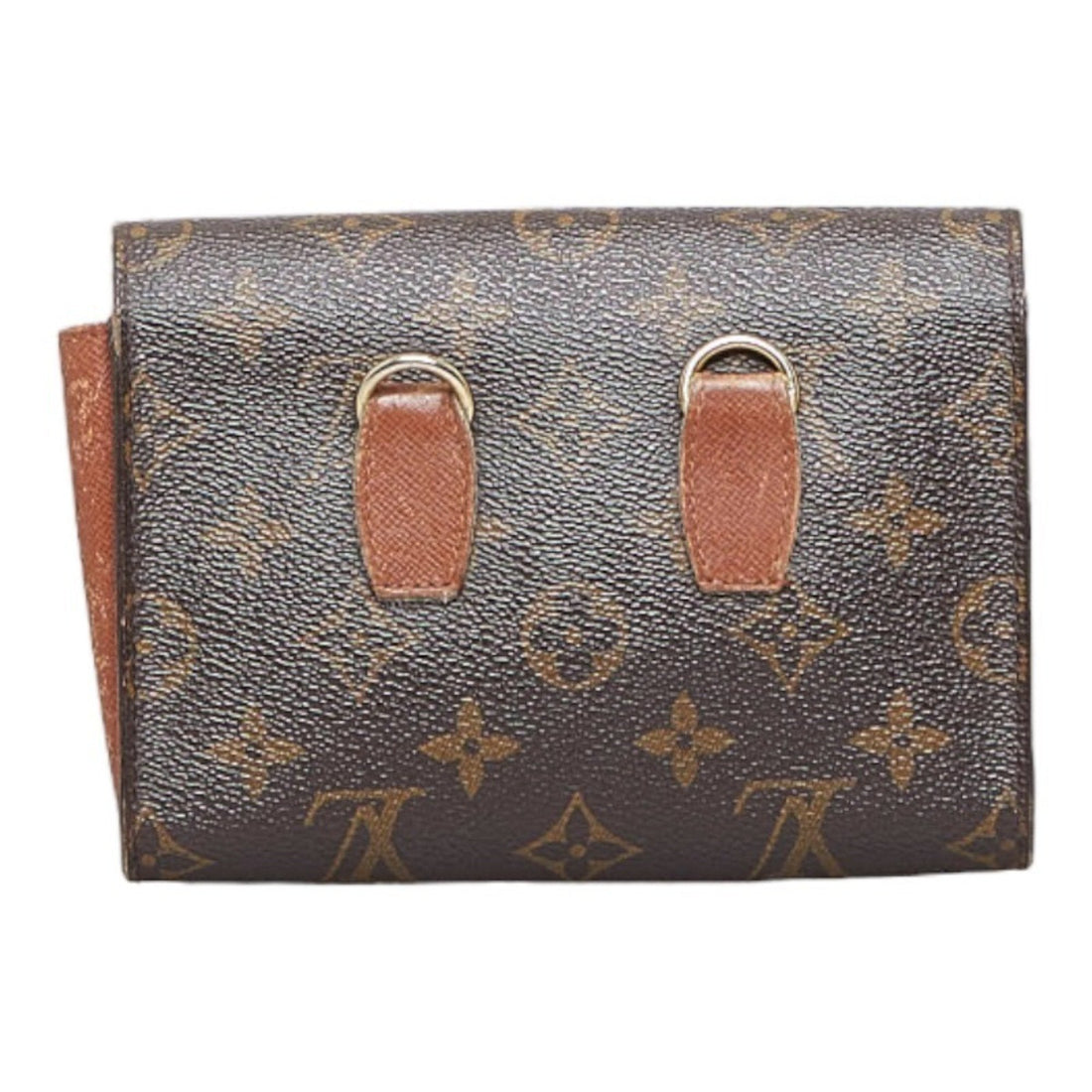 LOUIS VUITTON Monogram Arche Pouch Clutch Bag M51975 Brown PVC Leather Ladies