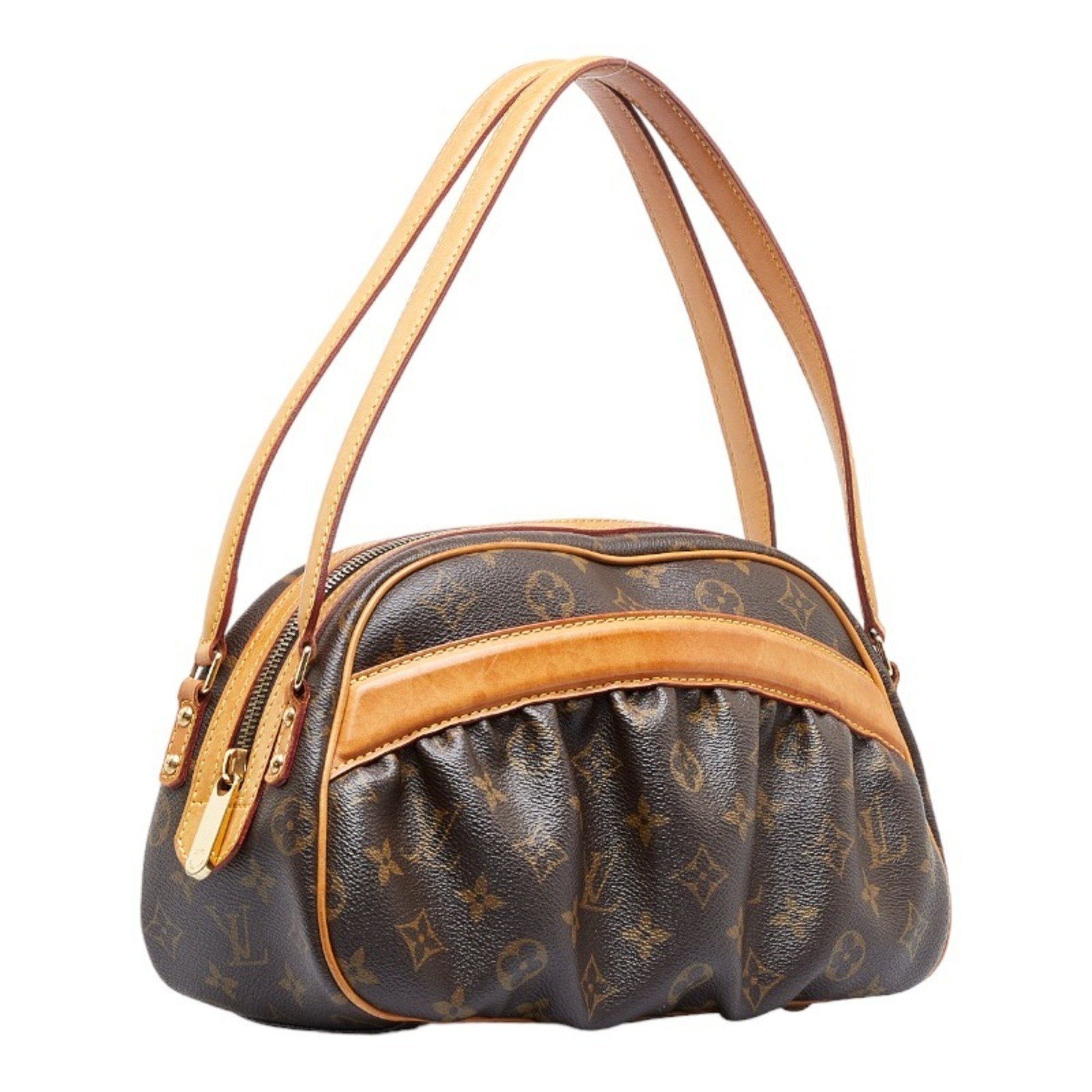 LOUIS VUITTON Monogram Clara Handbag M40057 Brown PVC Leather Ladies