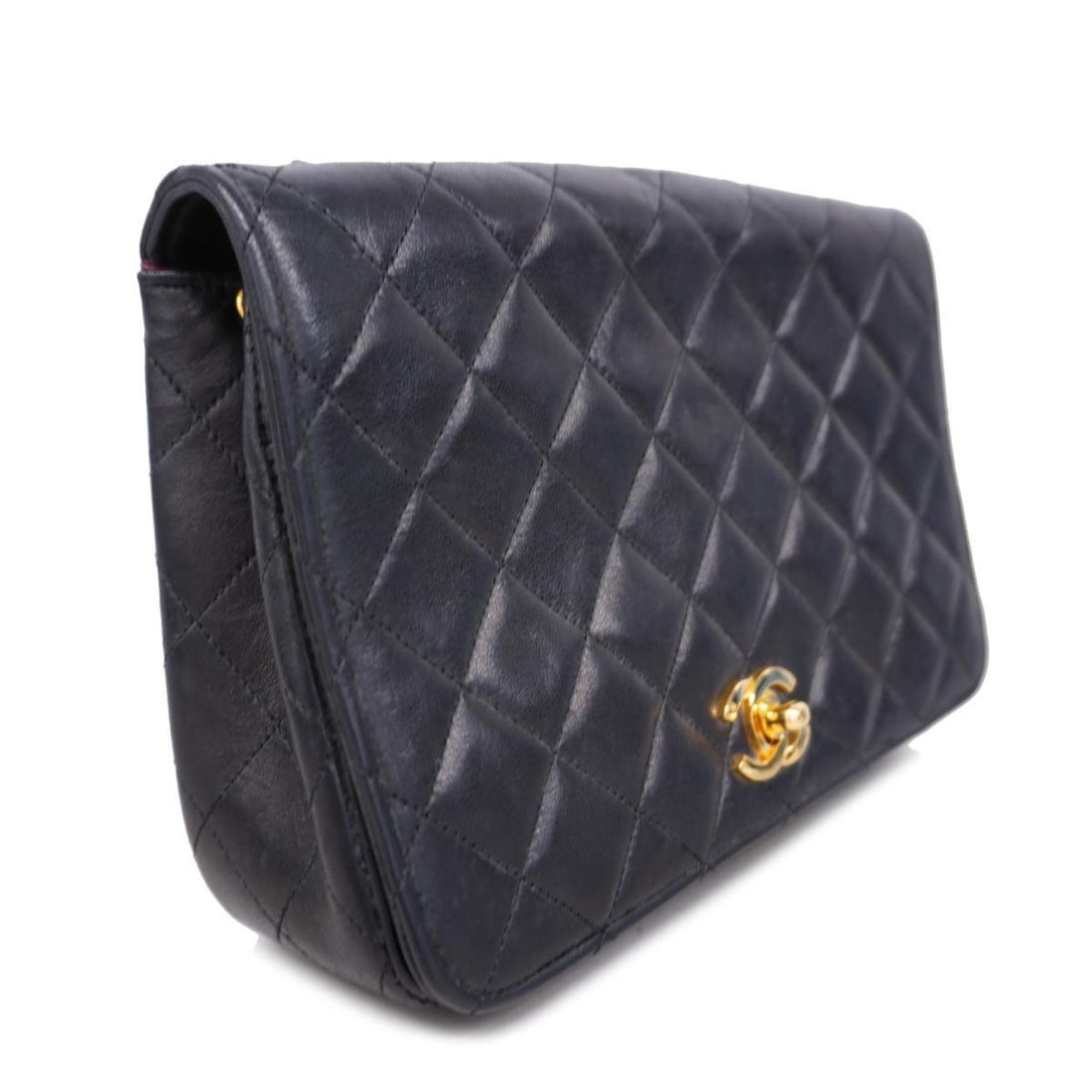 Chanel Shoulder Bag Matelasse Chain Lambskin Black Women's