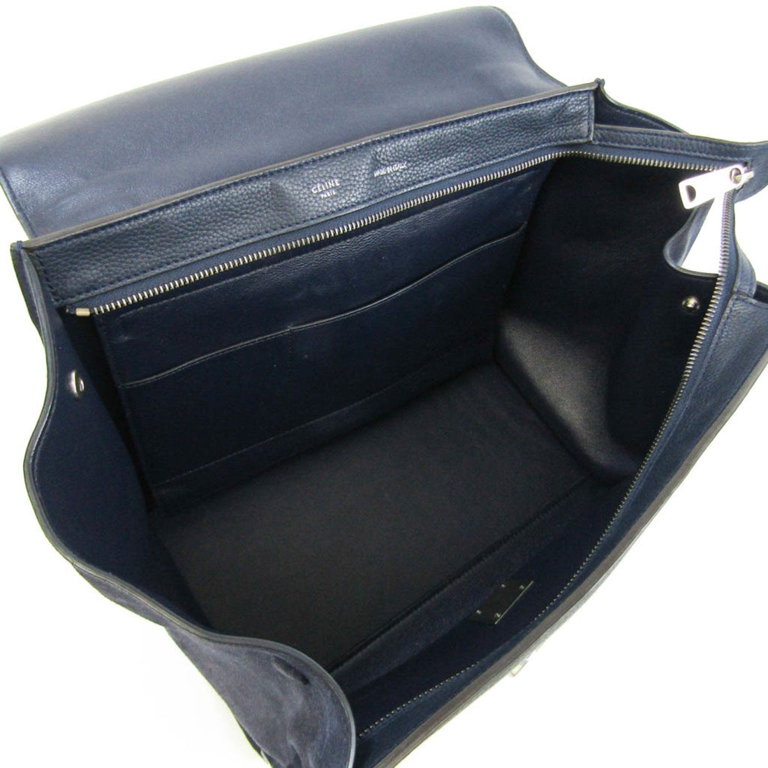 Celine Trapeze 169543 Women's Leather Handbag,Shoulder Bag Navy