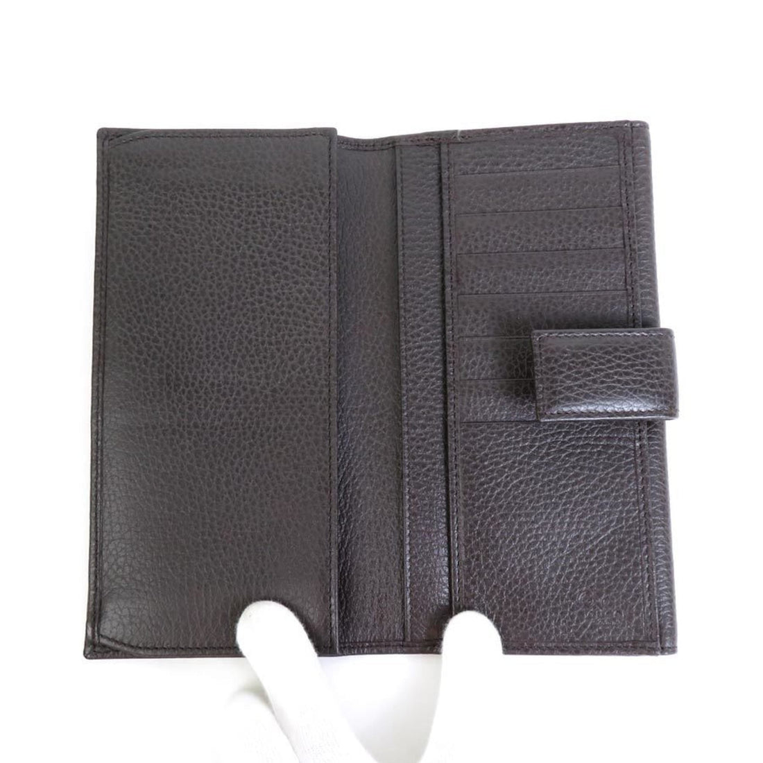 GUCCI Bifold Long Wallet Leather Brown Men's 231835