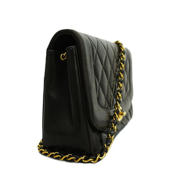 ChanelAuth  Diana Flap Chain Shoulder Women's Leather Shoulder Bag Black