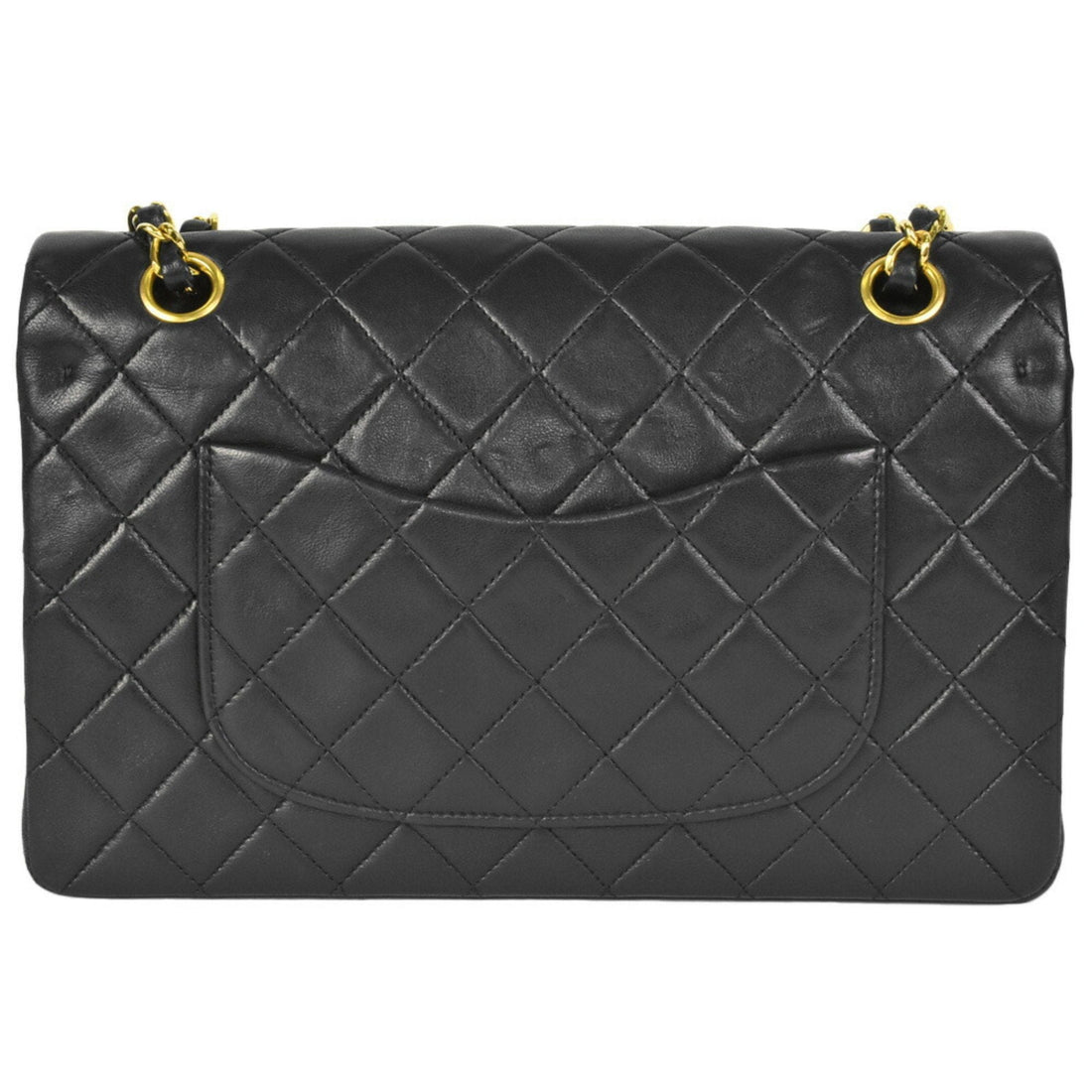 Chanel Matelasse 25 No. 1 W Flap Chain Shoulder Bag Cocomark Lambskin Black A01112