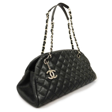 CHANEL   Matelasse Chain Shoulder Women's Caviar Leather Shoulder Bag Black