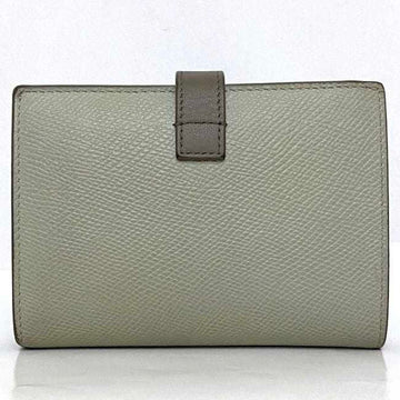 Celine wallet medium strap gray 10B64 3BRU 30VL folio leather  bicolor smoky color ladies