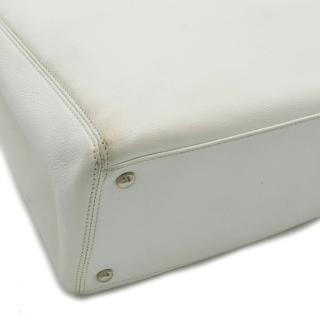 Chanel Executive Line Coco Mark Tote Bag HandBag White Shoulder A15206