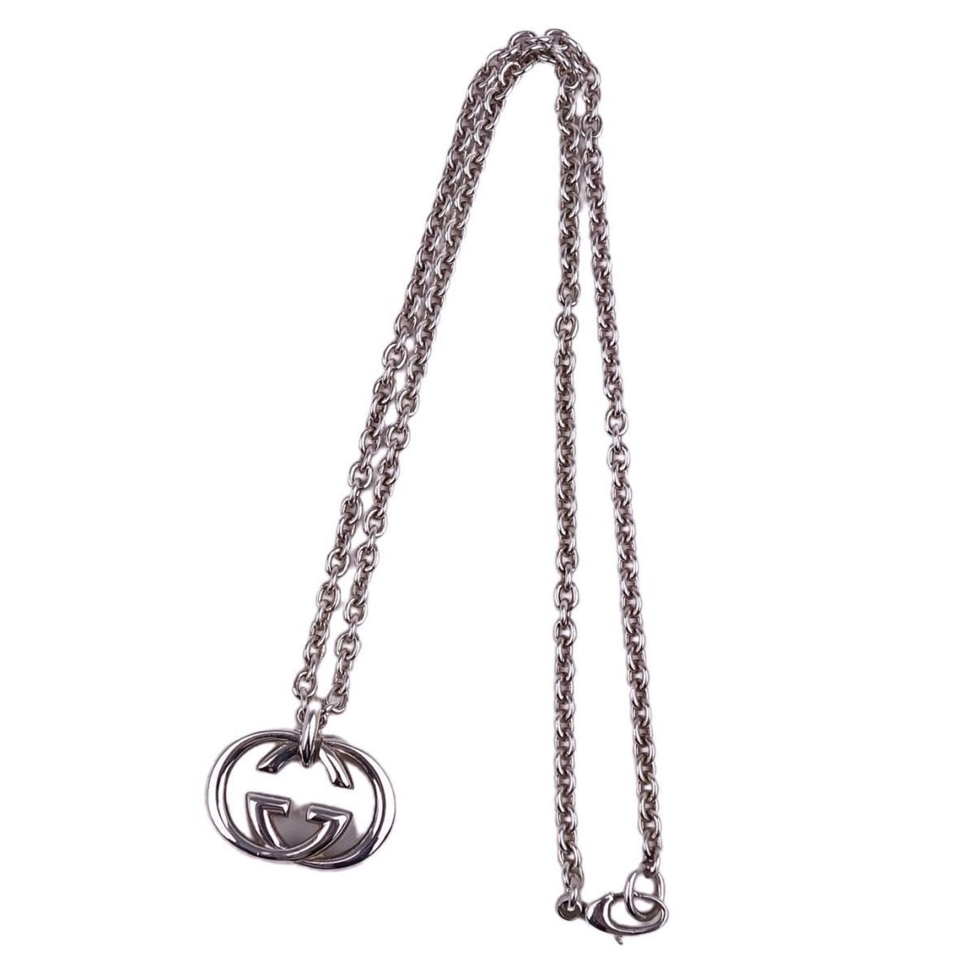 Gucci necklace interlocking silver 925 men's