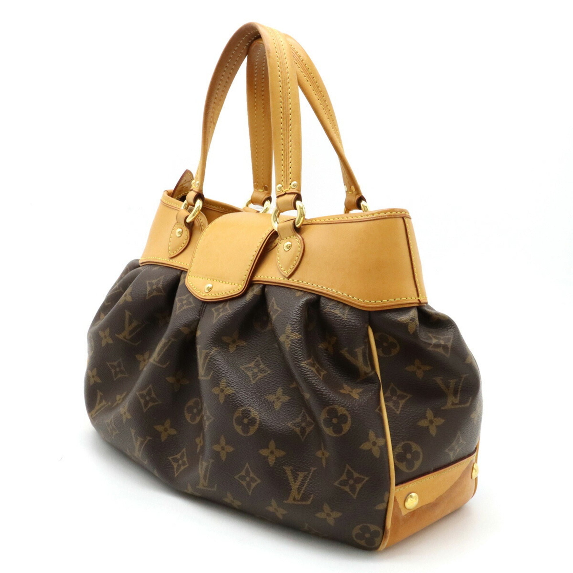 LOUIS VUITTON Monogram Boesi PM Handbag Tote Bag Turnlock M45715