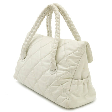 Chanel here mark handBag leather white
