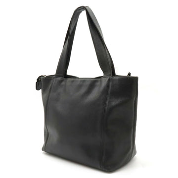 Chanel here mark Tote Bag shoulder caviar skin black