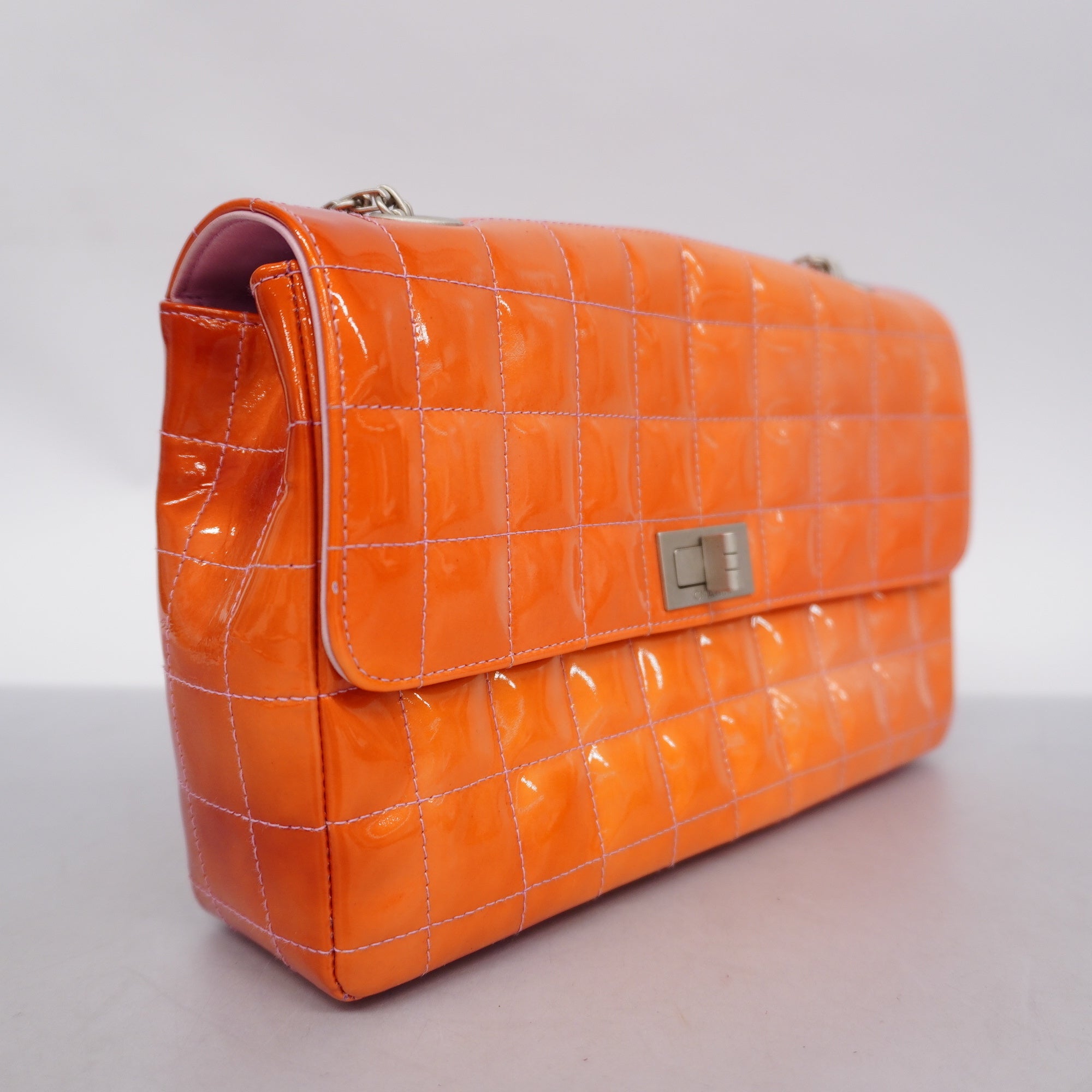 CHANEL   2.55 Chocolate Bar W Chain Women's Leather Shoulder Bag Pink