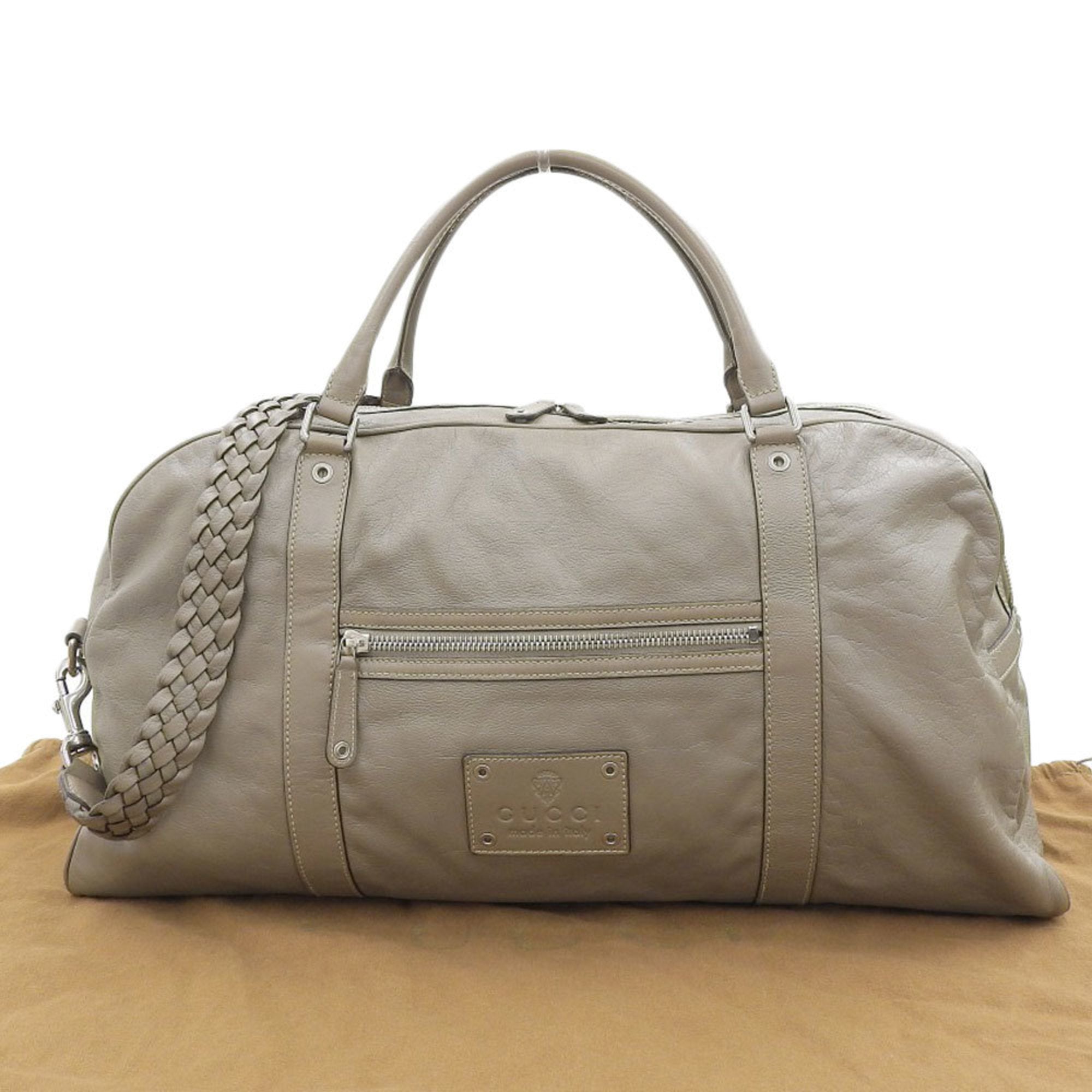Gucci travel bag duffel leather graige Boston 189681 203998