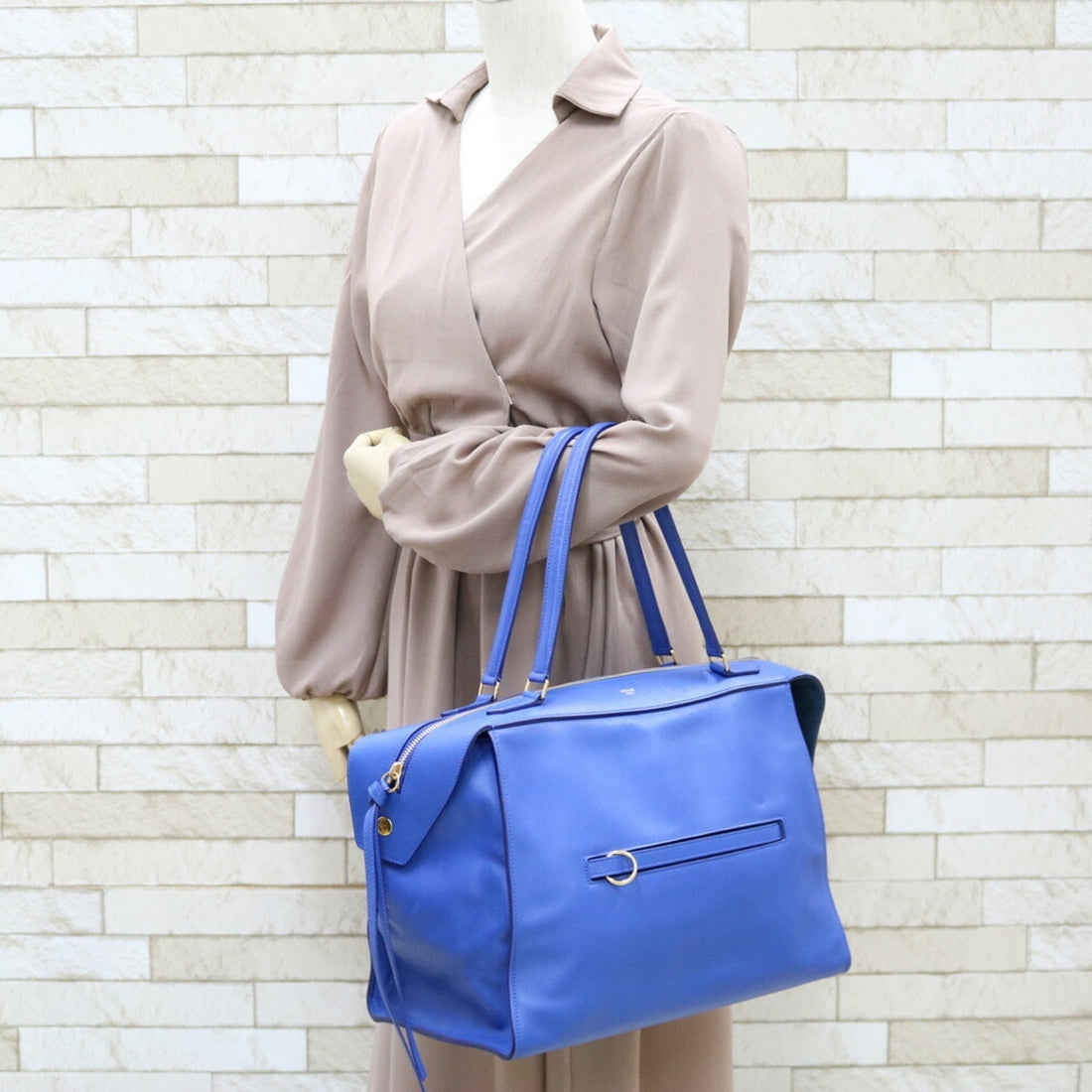 Celine Shoulder Bag Blue Ladies Leather