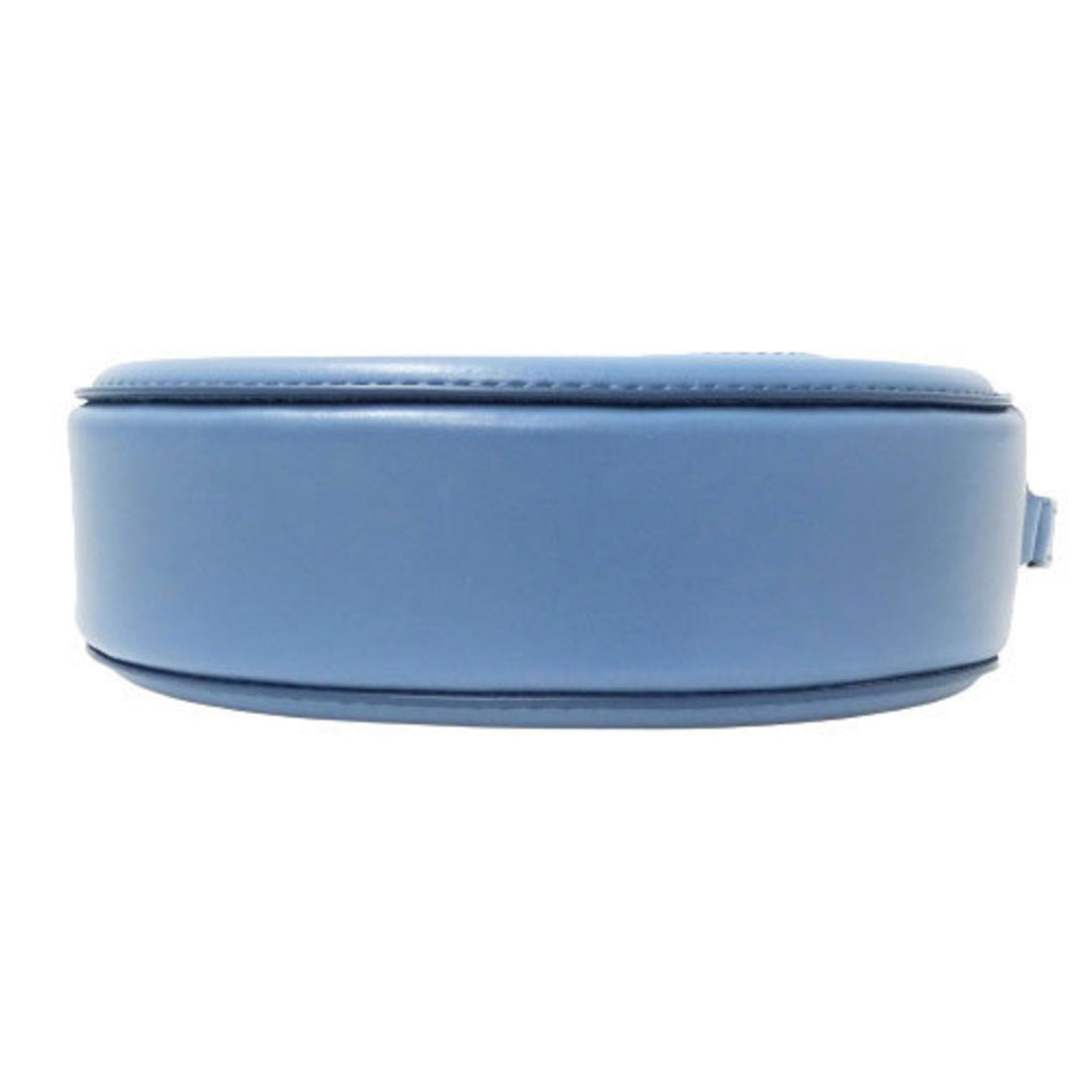 Celine Bag Ladies Triomphe Shoulder Leather Oval Perscuit Blue