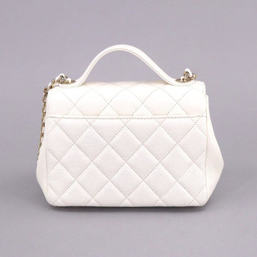 Chanel Matelasse Business Affinity 2way Hand Shoulder Bag Caviar Skin White A93607