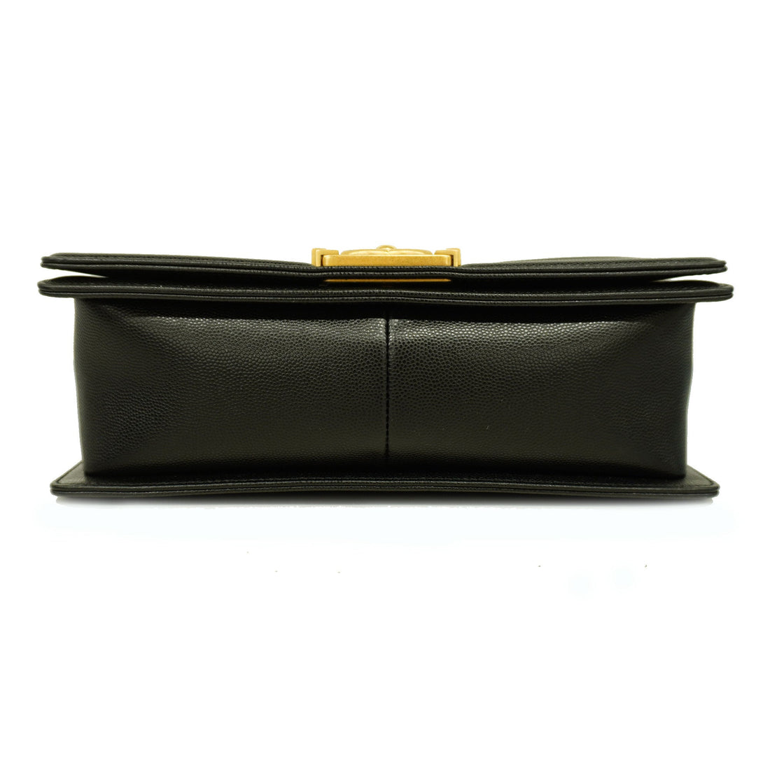 CHANEL   Boy  Chain Shoulder Women's Caviar Leather Shoulder Bag Black