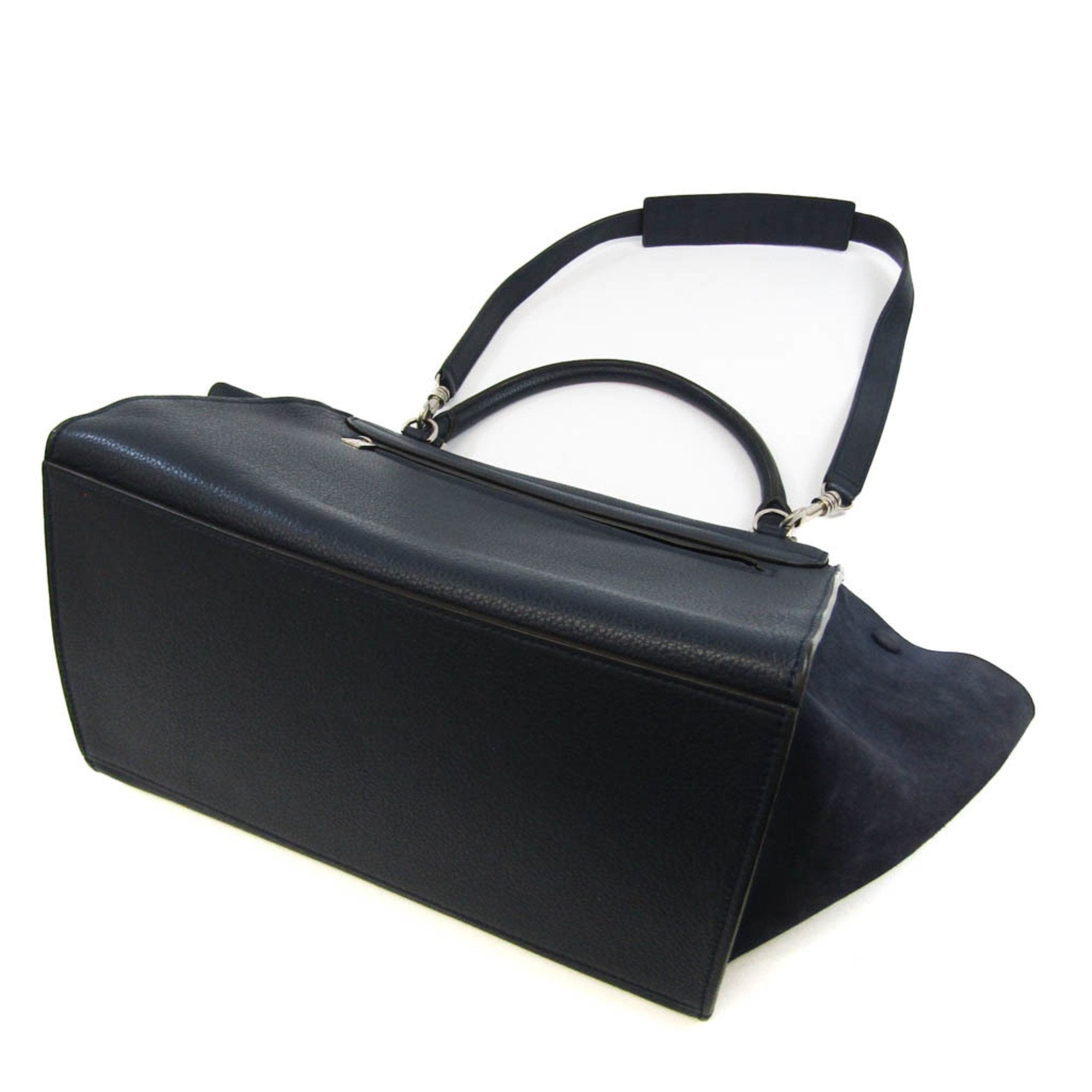 Celine Trapeze 169543 Women's Leather Handbag,Shoulder Bag Navy