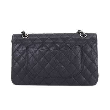Chanel Matelasse 25 Chain Shoulder Bag Caviar Skin Black A01112 Silver Hardware Coco Mark