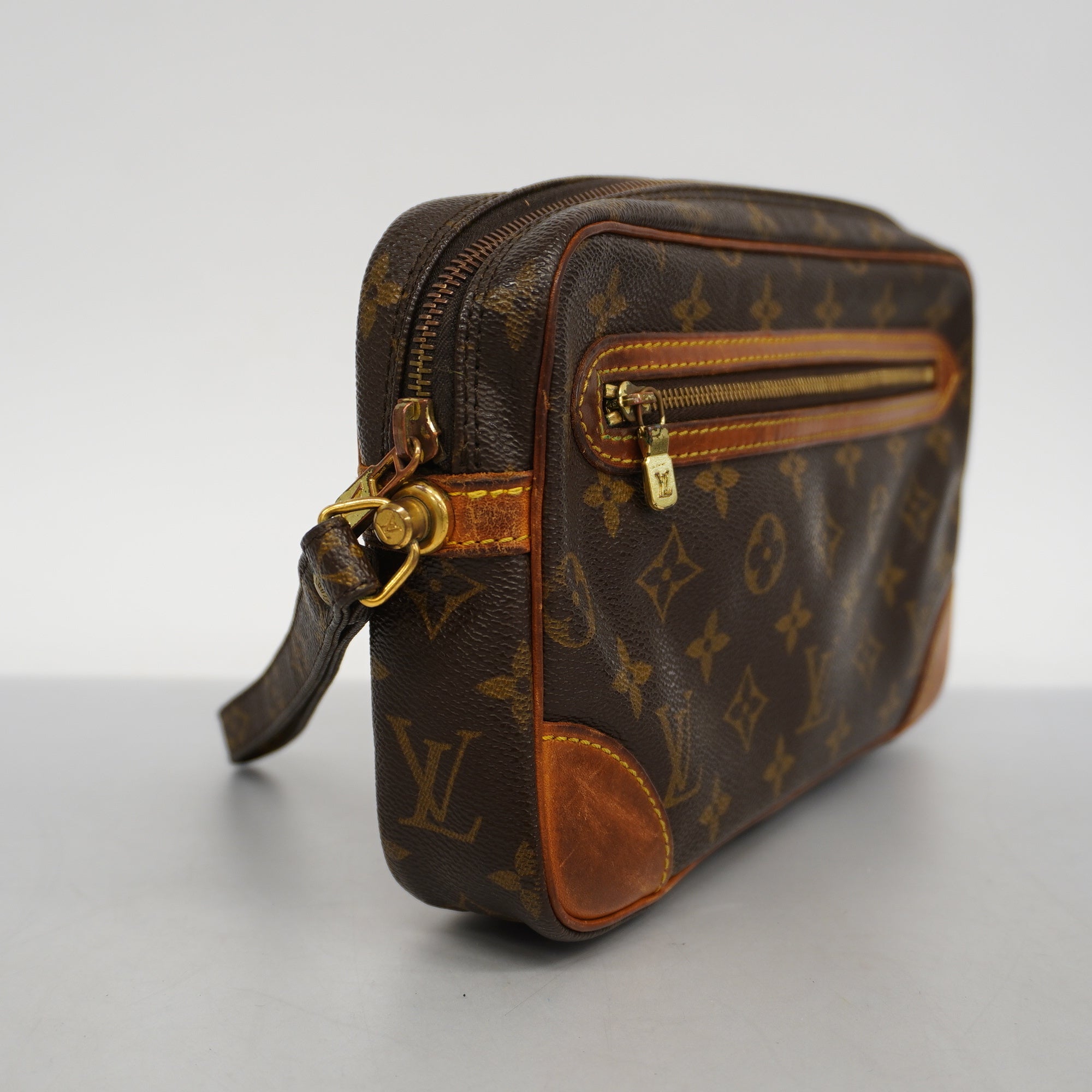 LOUIS VUITTONAuth Monogram Marley Dragonne GM M51825 Clutch Bag