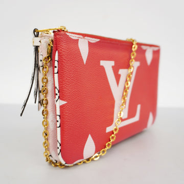 LOUIS VUITTONAuth Monogram Giant Double Zip Women's Shoulder Bag Rouge