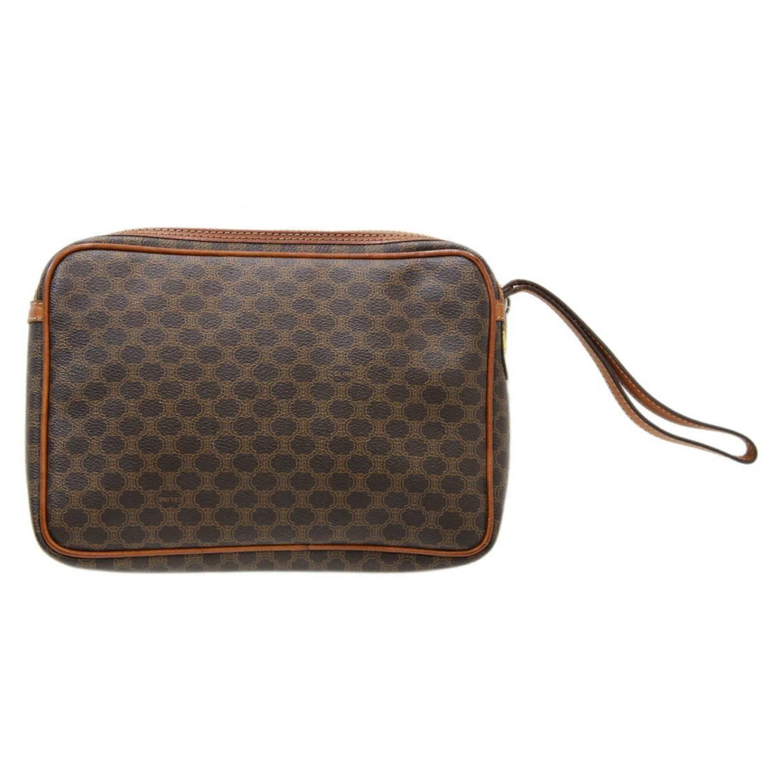 Celine Second Back Macadam Brown PVC