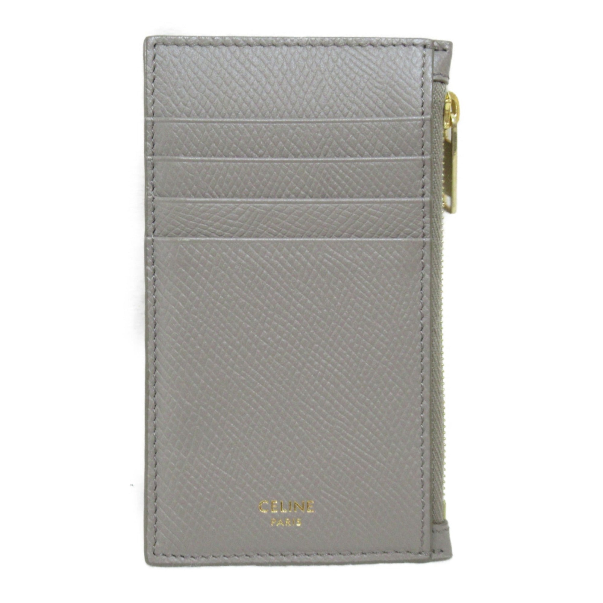 Celine Card Case Gray Gurege leather