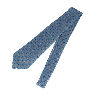 LOUIS VUITTON Cravat Globetrot Cars Tie M78558 Silk 100% Light Blue System Trunk x Car Pattern