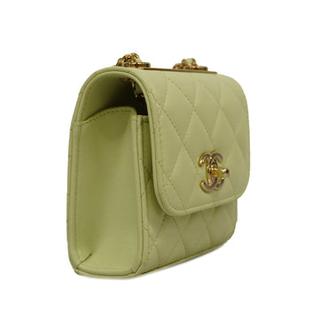 ChanelAuth  Matelasse Chain Shoulder Lambskin Women's Leather Shoulder Bag