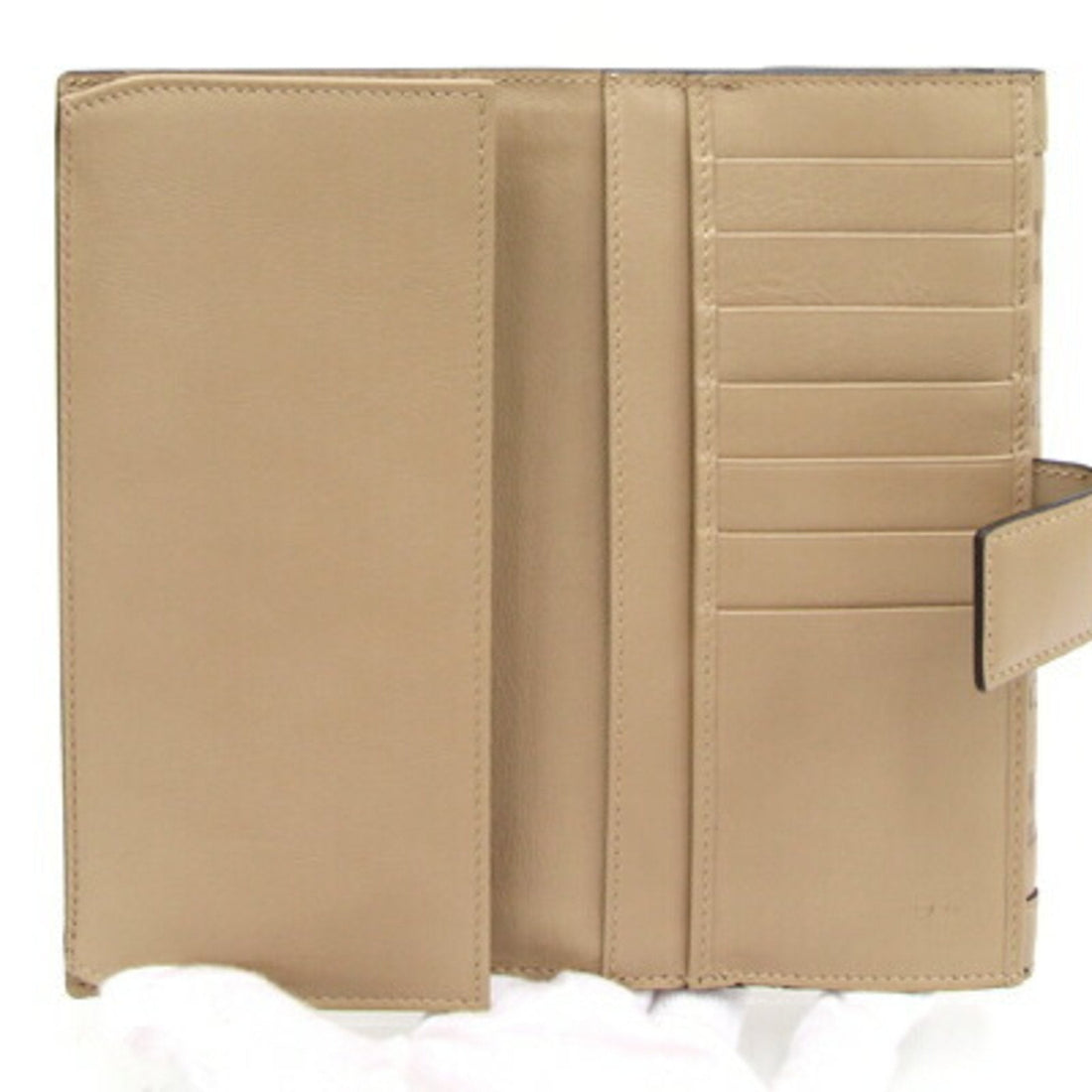 GUCCI W Long Wallet Horsebit 231839 Beige Leather Jackie Ladies