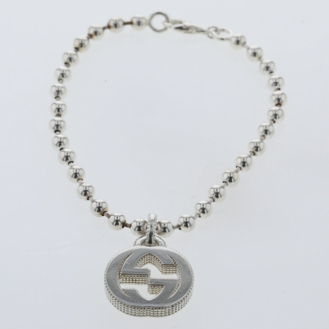 Gucci Bracelet Interlocking G Ball Chain Silver 925 Ladies GUCCI