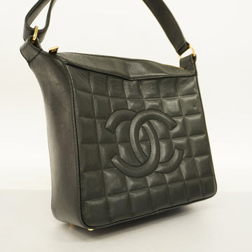 ChanelAuth  Chocolate Bar HandBag Women's Leather HandBag Brown