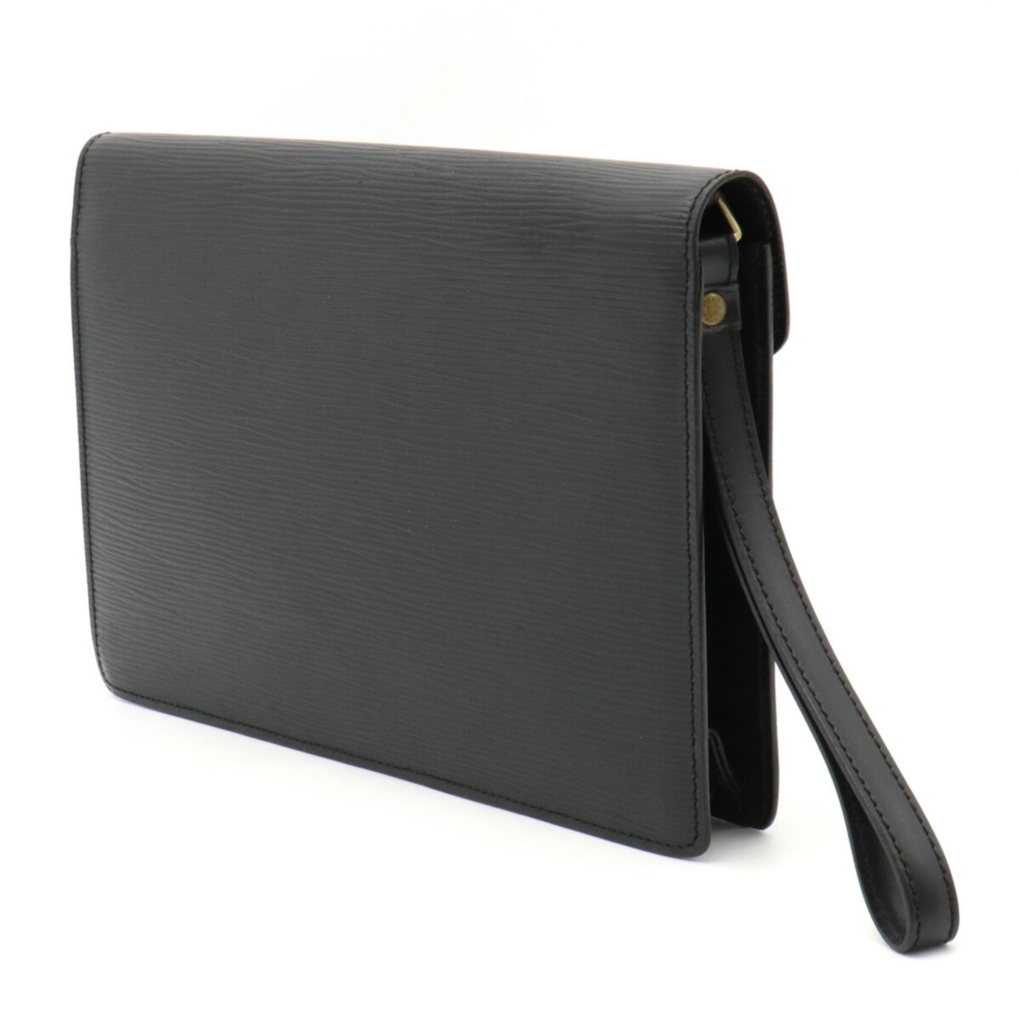 LOUIS VUITTON Epi Pochette Serie Dragonne Second Bag Noir Black Key Missing M52612