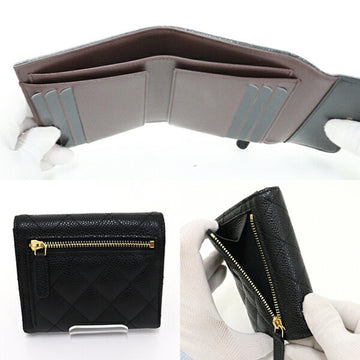Chanel Matelasse Classic Small Flap AP0231 Caviar Skin 3 Fold Wallet Box