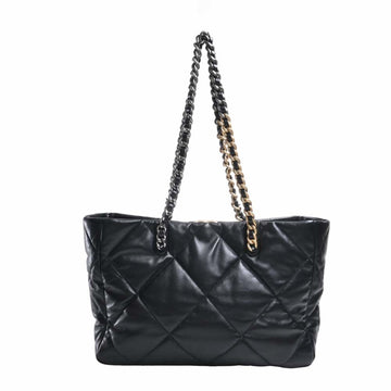 Chanel lambskin 19 Bag coco mark chain shoulder AS3660 black ladies