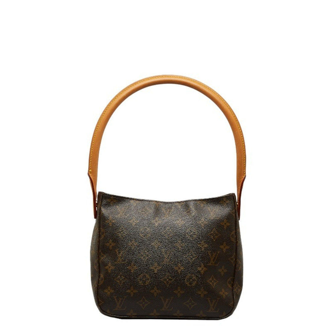 LOUIS VUITTON Monogram Looping MM Shoulder Bag Handbag M51146 Brown PVC Leather Ladies