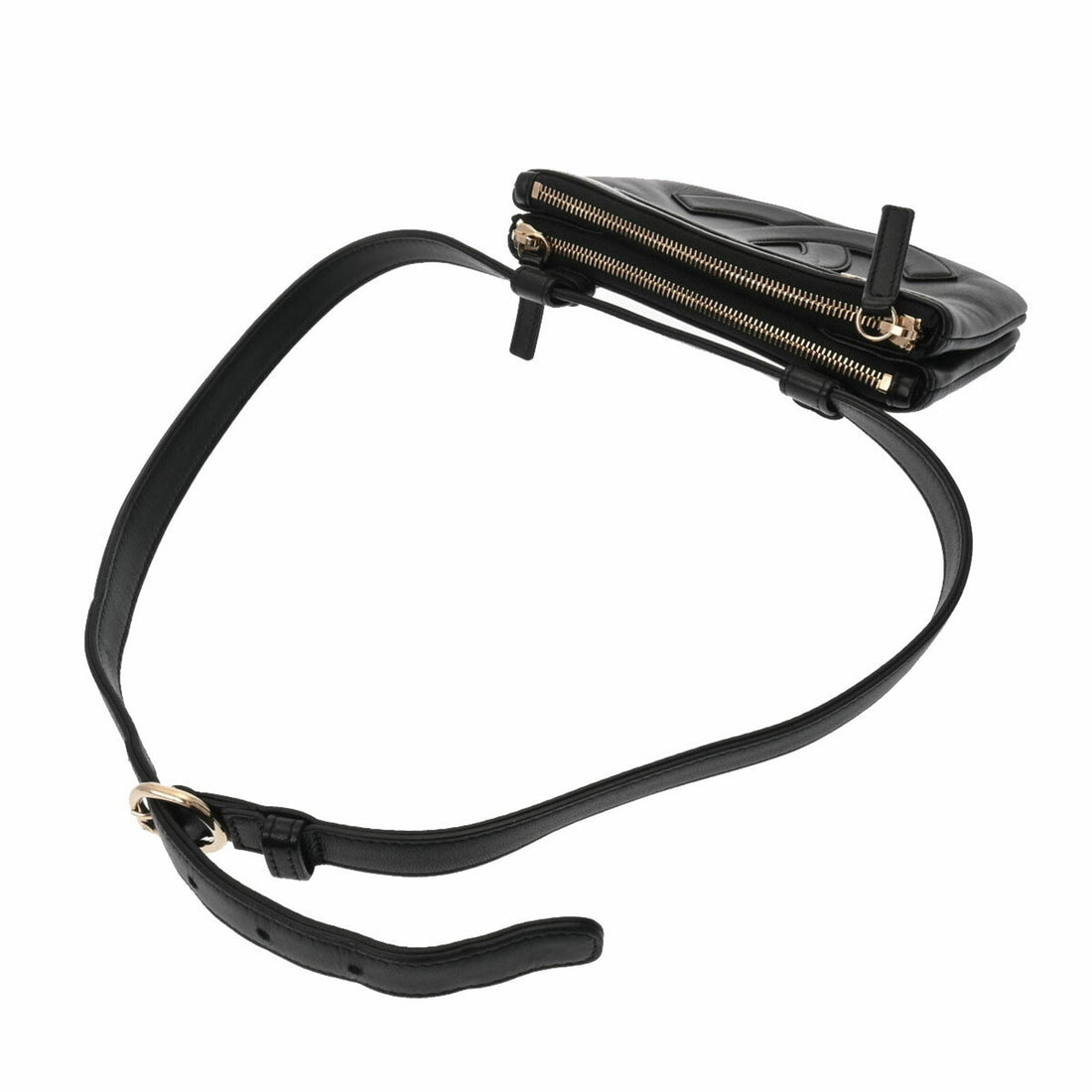 Chanel Cocomark Waist Bag Black Ladies Lambskin Body
