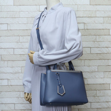 FENDI Toujour Shoulder Bag Leather Blue Ladies