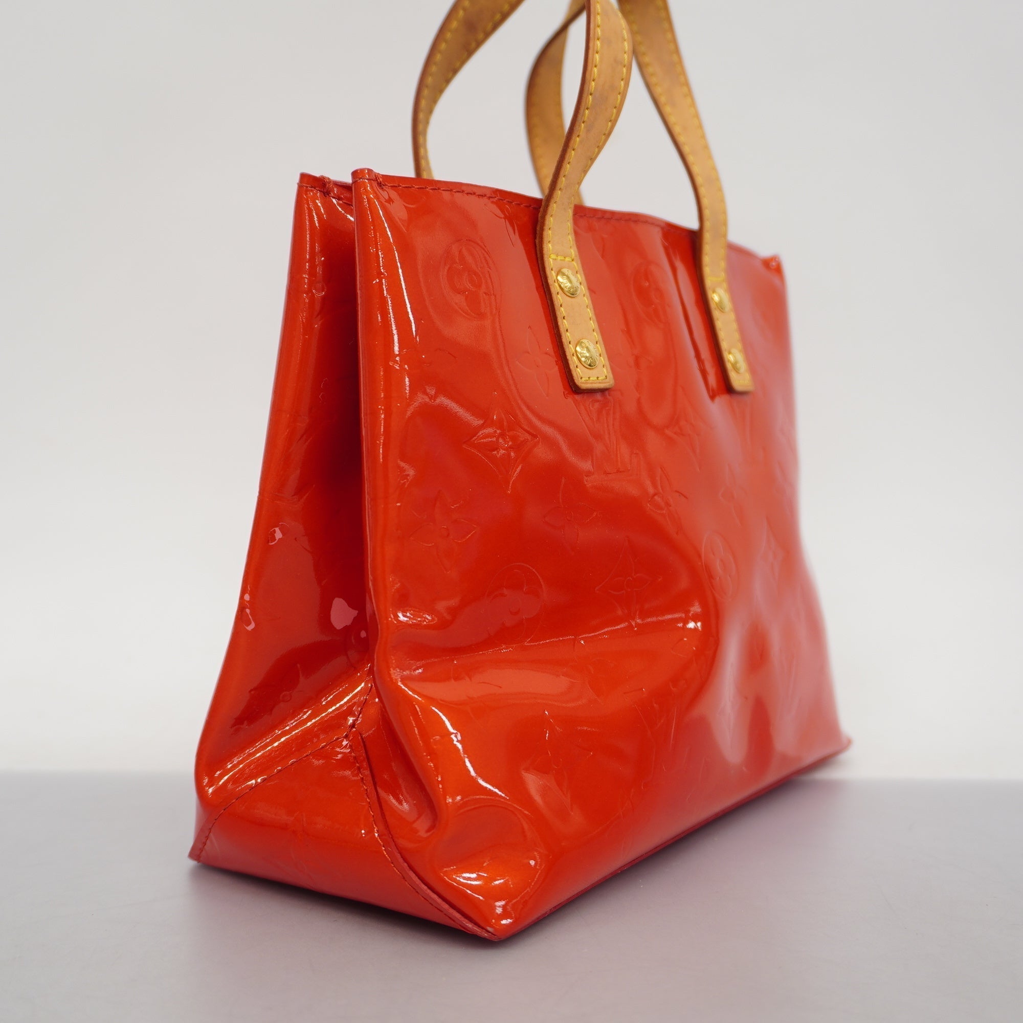 LOUIS VUITTONAuth Monogram Vernis Lead PM M91088 Women's Handbag Rouge