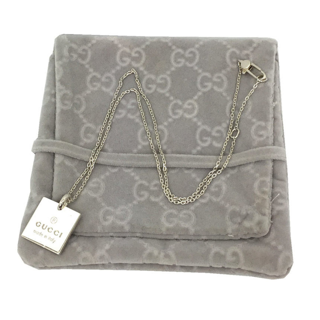 GUCCI plate pendant necklace AG925 silver unisex Gucci