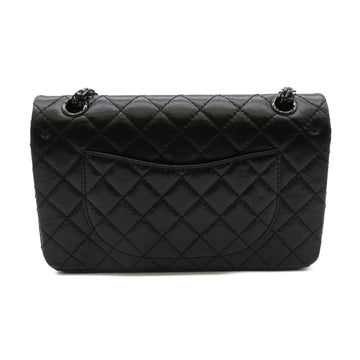 CHANEL 2.55ChainShoulder Bag Black leather