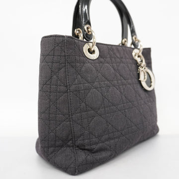 CHRISTIAN DIOR  Lady Dior 2WAY Bag Cannage Denim HandBag,Shoulder Bag Black