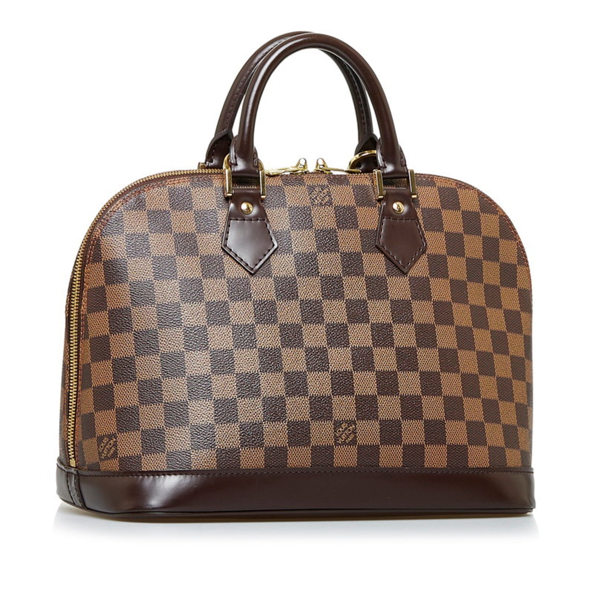 LOUIS VUITTON Damier Alma Handbag N53151 Brown PVC Leather Ladies