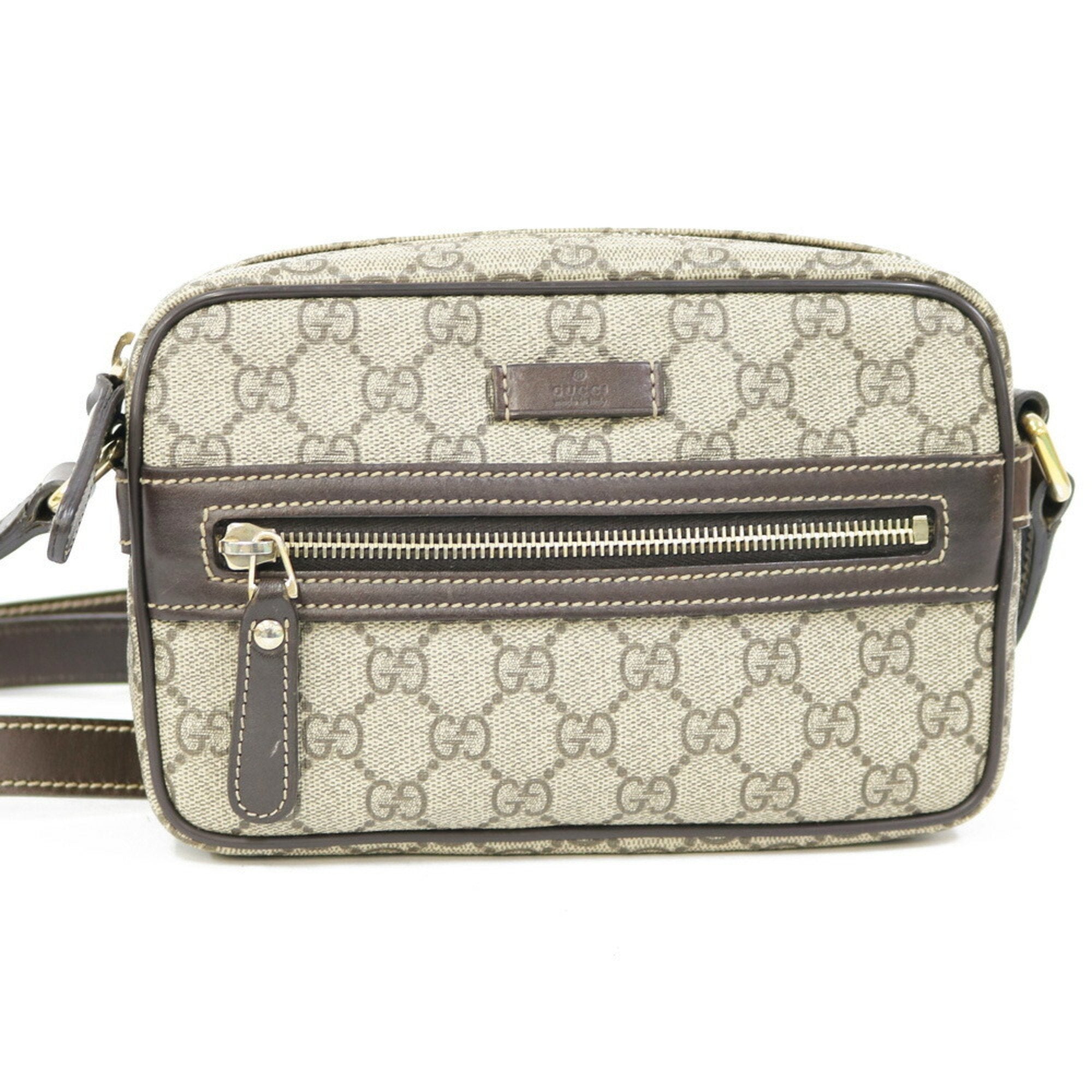 Gucci GG Shoulder Impreme Bag Beige Ladies