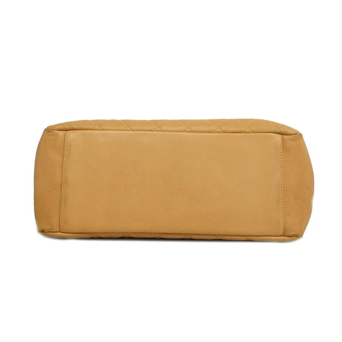 Chanel[3ca0361]   Tote Bag Matelasse Chain Shoulder Caviar Skin Beige Silver metal