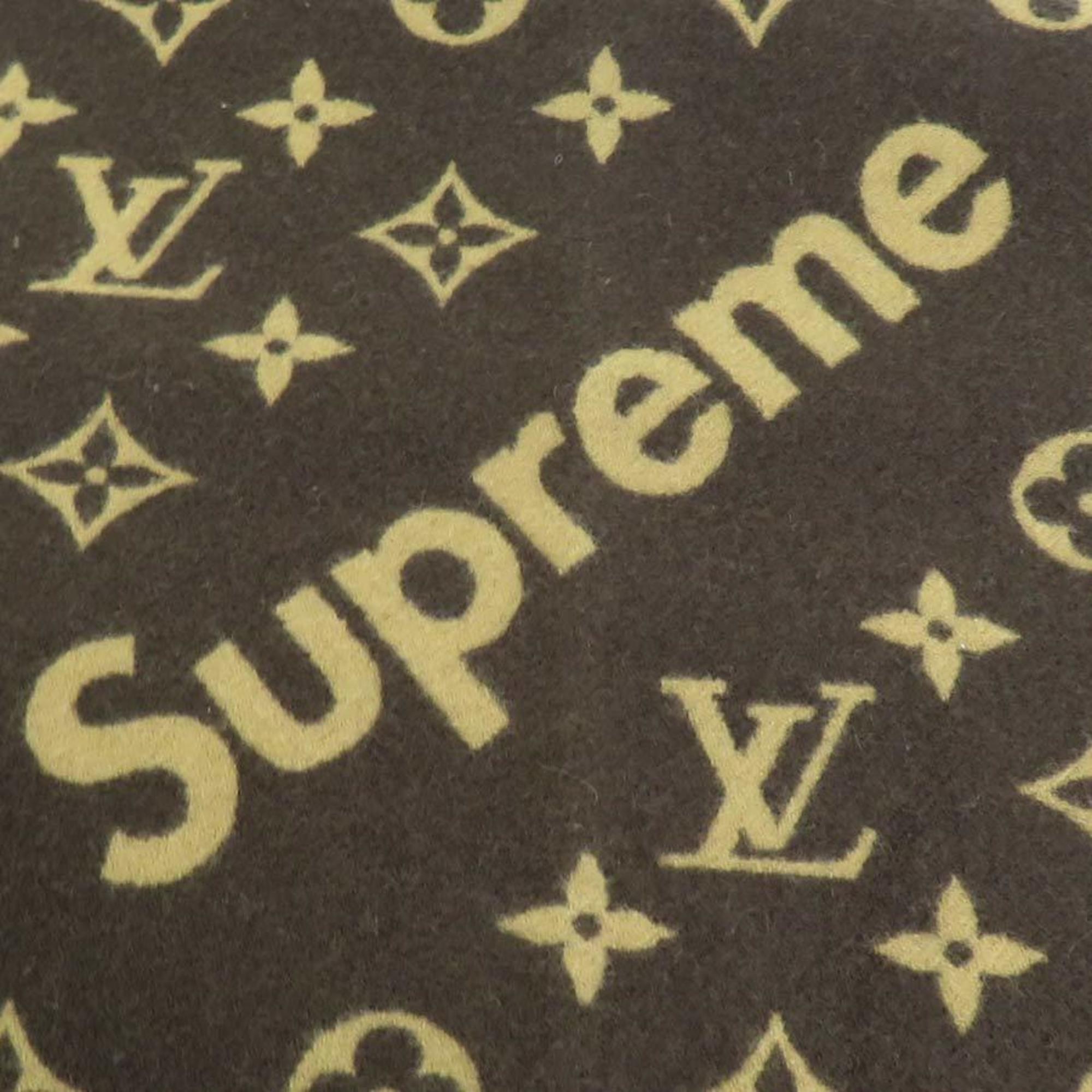 LOUIS VUITTON Muffler xSupreme Supreme Monogram Wool/Cashmere Brown/Beige Unisex MP1891