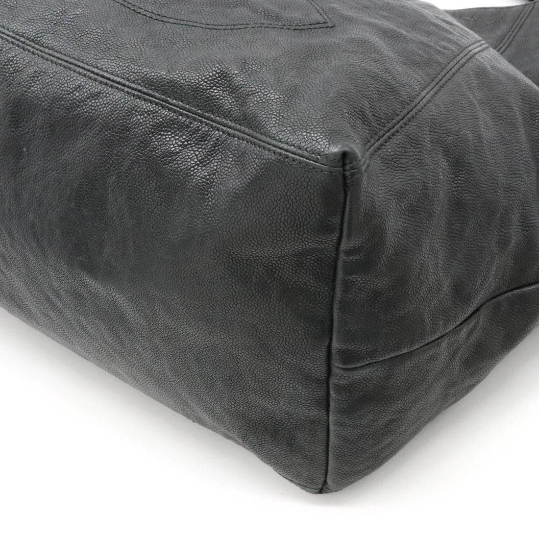 Chanel Cococabus GM Cocomark Shoulder Bag Chain Tote Caviar Skin Leather Black A33450